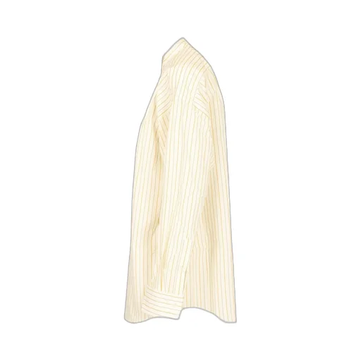 Striped Band Collar Shirt