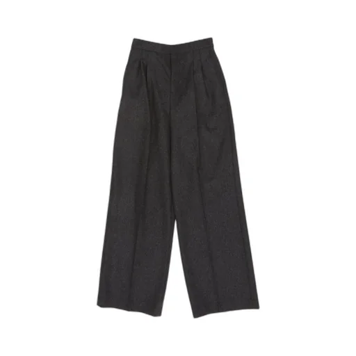 Wide-Leg Wool Trousers