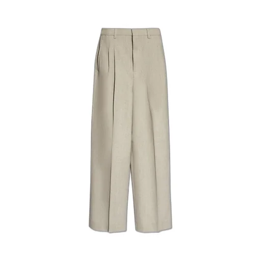 Pleated Wide-Leg Trousers