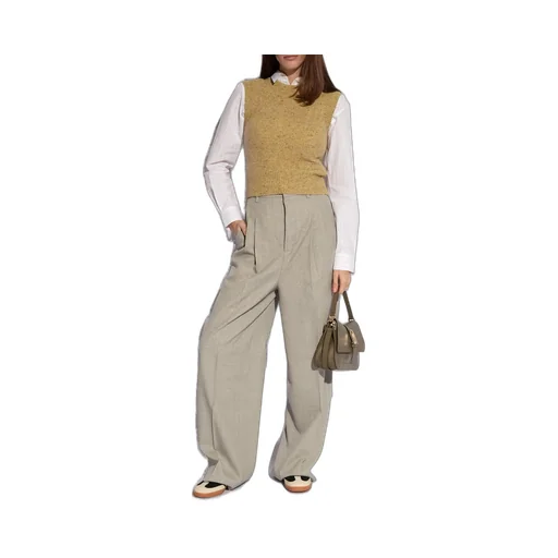 Pleated Wide-Leg Trousers