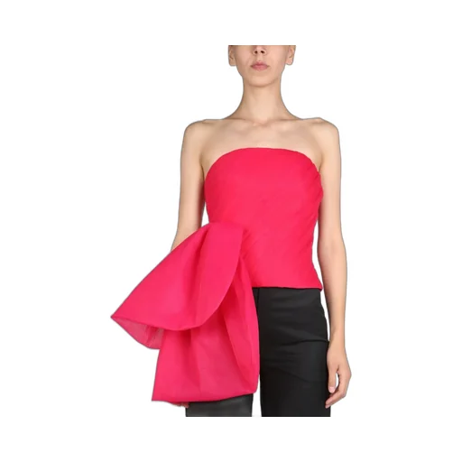 Strapless Top With Bow Detail