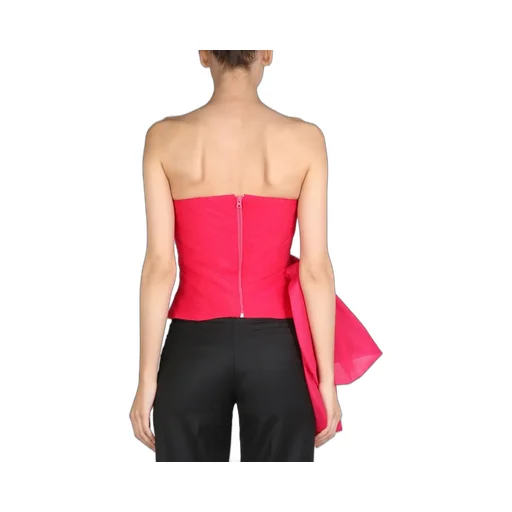 Strapless Top With Bow Detail