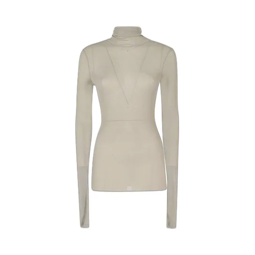 Sheer Turtleneck Top