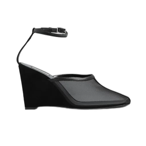 Mesh Wedge Mules