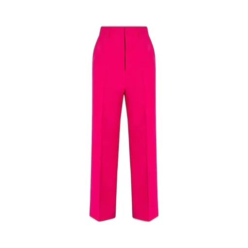 High-Waisted Straight-Leg Trousers