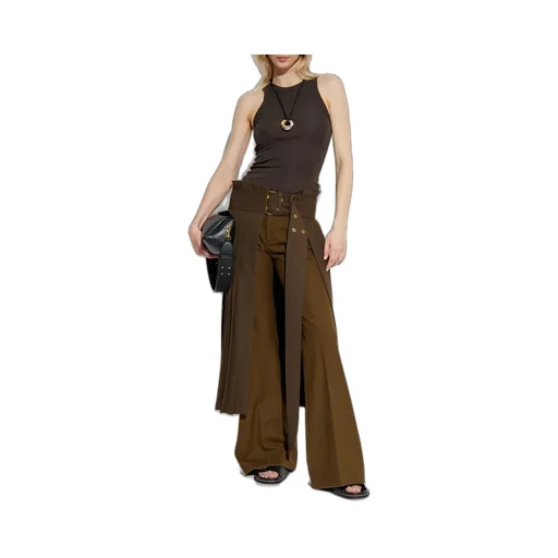 Pleated Skirt With Belt