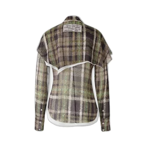 Plaid Ruffle Blouse