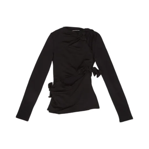 Draped Tie-Front Top