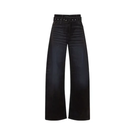 Wide-Leg Jeans With Belt