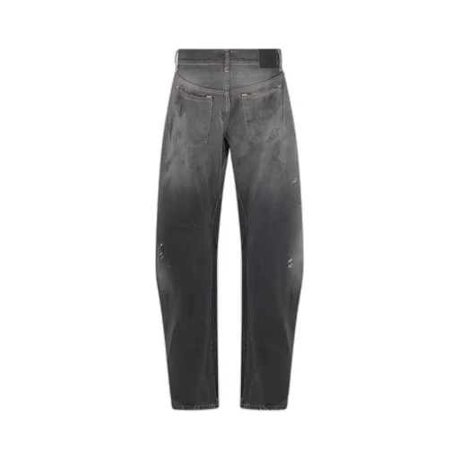 Distressed Wide-Leg Jeans