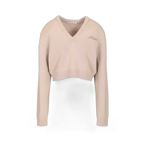 Cropped V-Neck Sweater