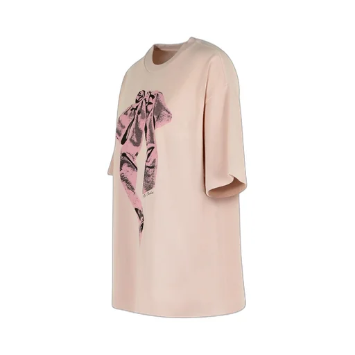 Oversized T-Shirt With Bow Print