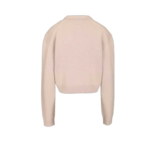 Cropped V-Neck Sweater