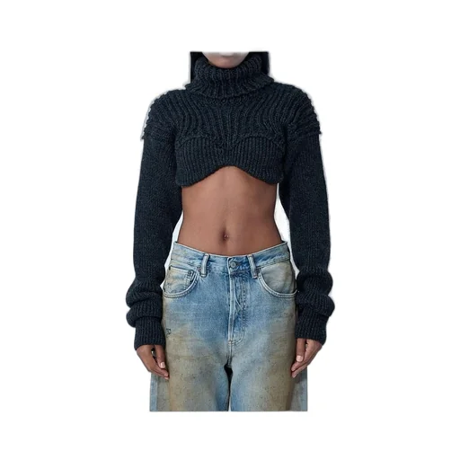 Cropped Turtleneck Sweater