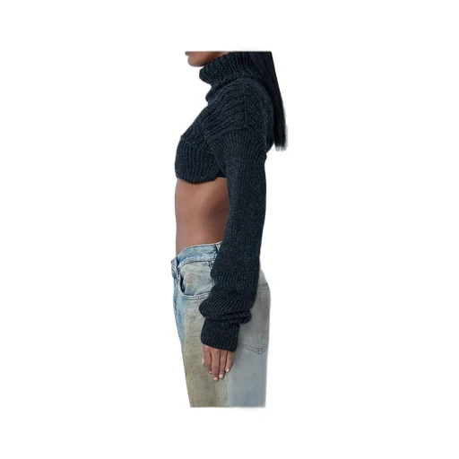 Cropped Turtleneck Sweater