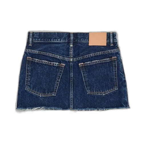 Distressed Denim Mini Skirt