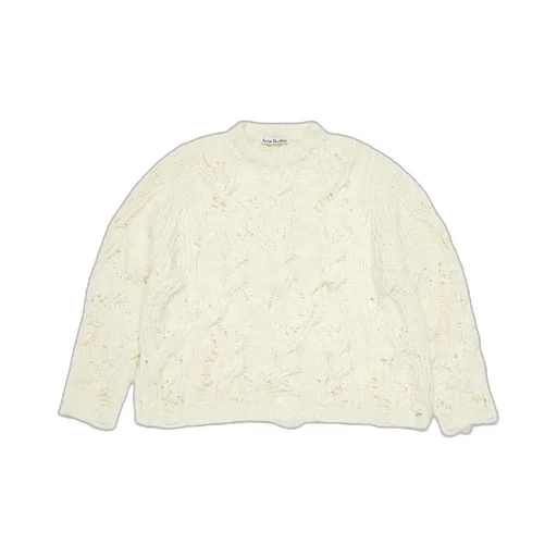 Distressed Cable Knit Sweater