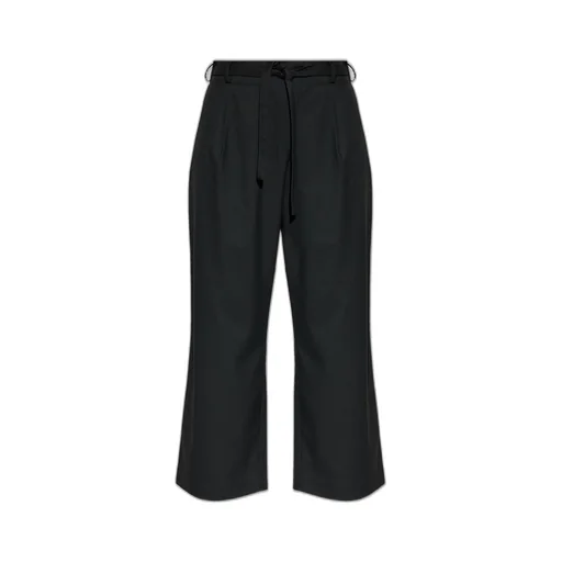 Wide-Leg Belted Trousers