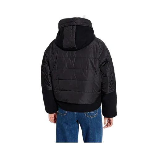 Quilted Bomber Jacket With Wool Blend Panels