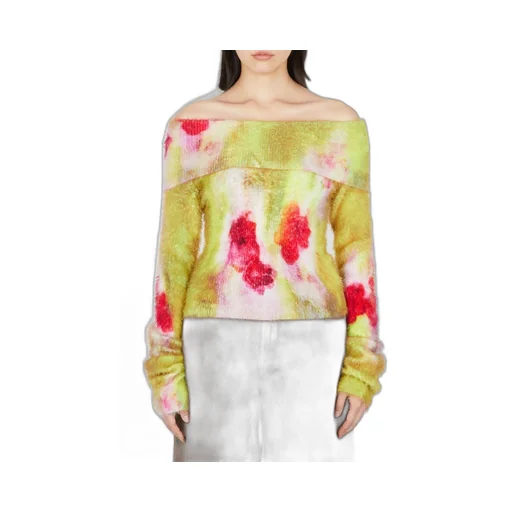 Off-The-Shoulder Fuzzy Sweater