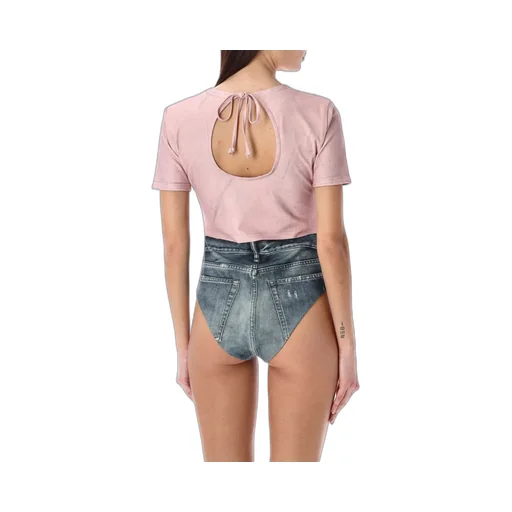 Denim Effect Bodysuit