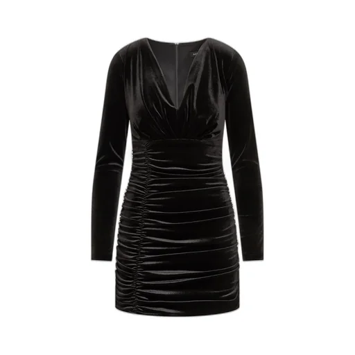 Velvet Ruched Mini Dress