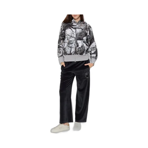 Zip-Up Hoodie With Camouflage Print