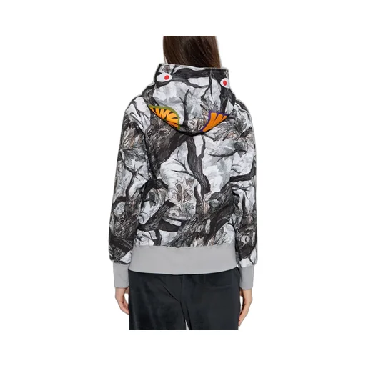Zip-Up Hoodie With Camouflage Print