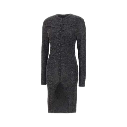 Long-Sleeve Button-Up Dress