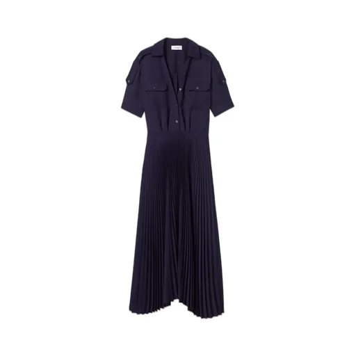 Pleated Shirt Dress
