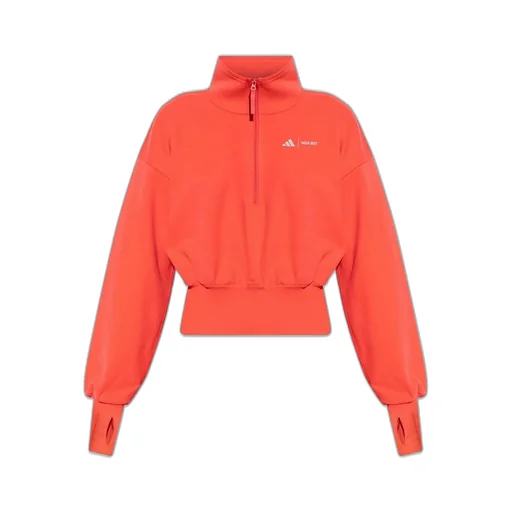 Cropped Zip-Up Sweatshirt
