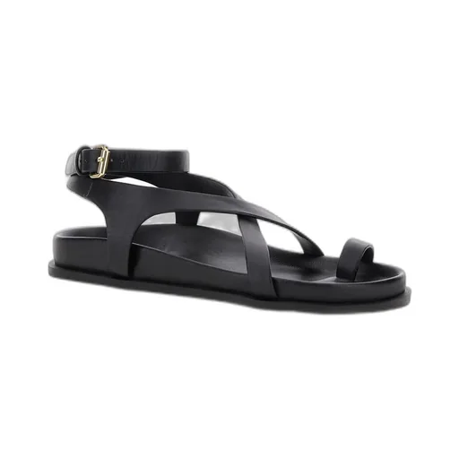 Leather Ankle Strap Sandals