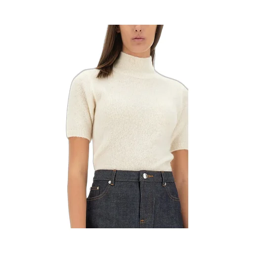 Short Sleeve Mock Neck Sweater