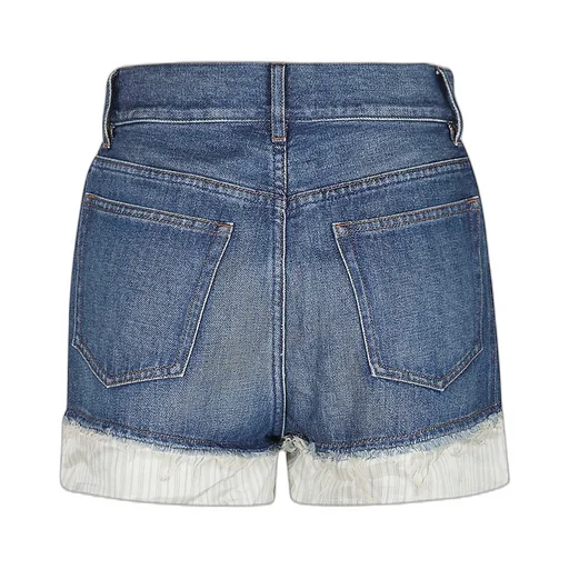 Denim Shorts With Contrasting Trim