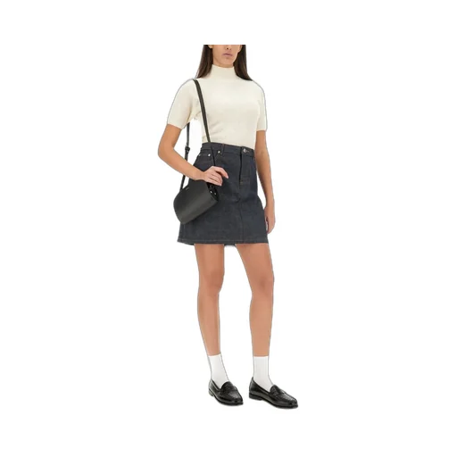Short Sleeve Mock Neck Sweater