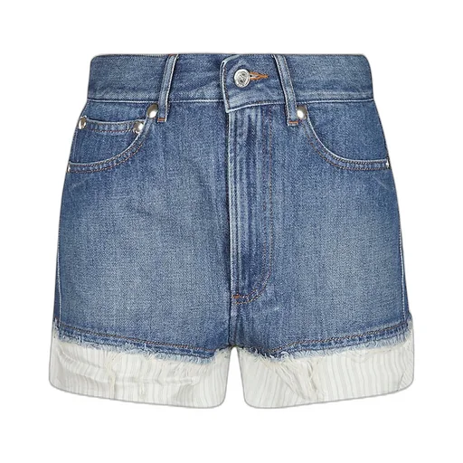 Denim Shorts With Contrasting Trim