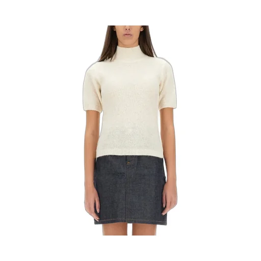 Short Sleeve Mock Neck Sweater