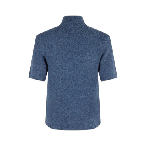 Mock Neck Short Sleeve Sweater