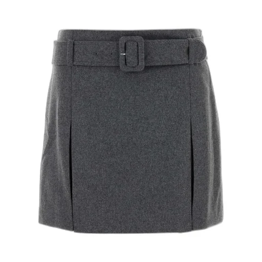 Pleated Belted Mini Skirt