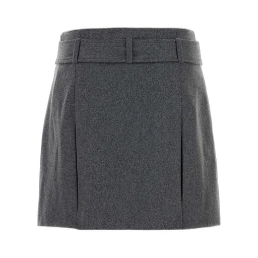 Pleated Belted Mini Skirt
