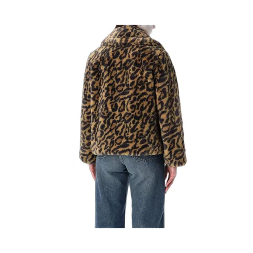 Leopard Print Faux Fur Jacket