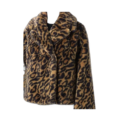 Leopard Print Faux Fur Jacket