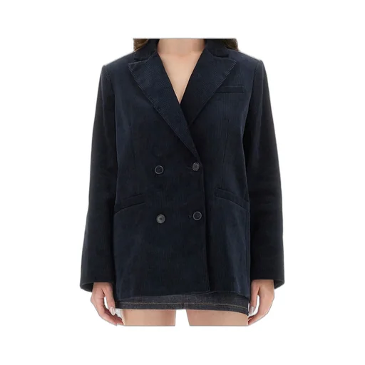 Double-Breasted Corduroy Blazer