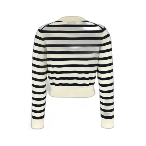 Striped V-Neck Cardigan