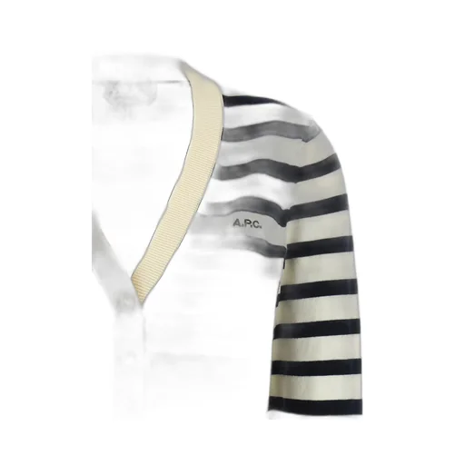 Striped V-Neck Cardigan