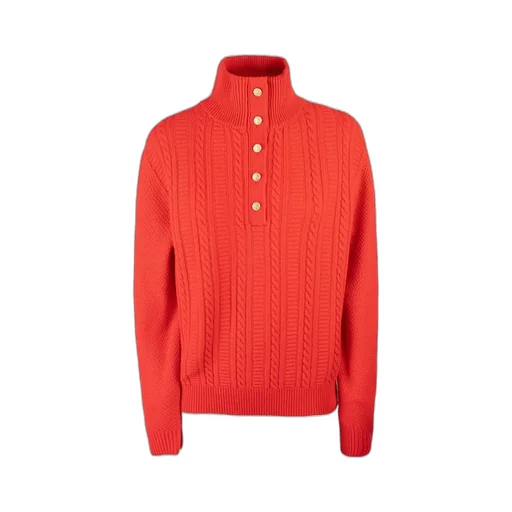 Cable Knit Mock Neck Sweater