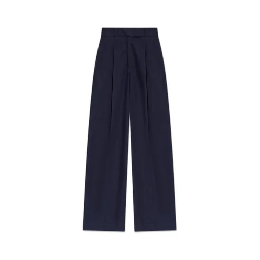 Wide-Leg Pleated Trousers