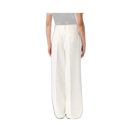 High-Waisted Pleated Wide-Leg Trousers