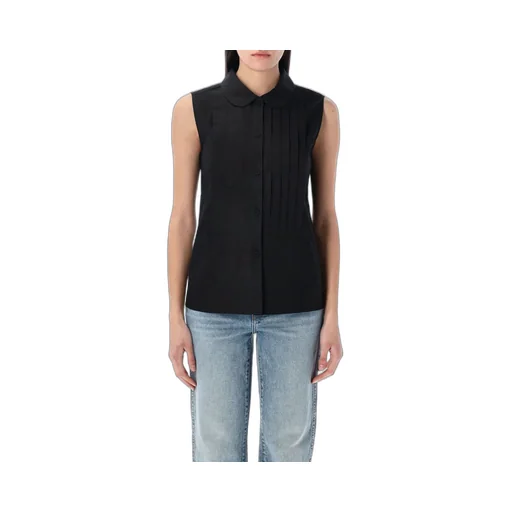 Sleeveless Pleated Shirt