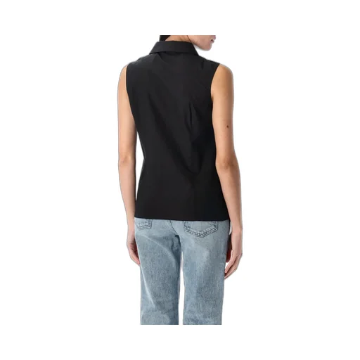 Sleeveless Pleated Shirt